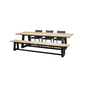  SUNS | Tuinbank Ovada 220 x 40 cm | Matt Royal Grey 758737-10